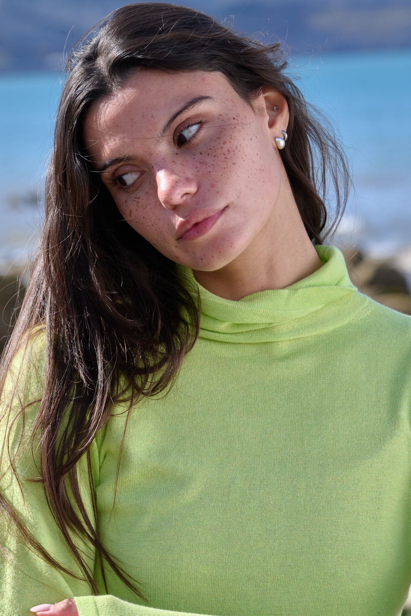 Conscious Knitted Turtle Neck - Limeade - Image 3
