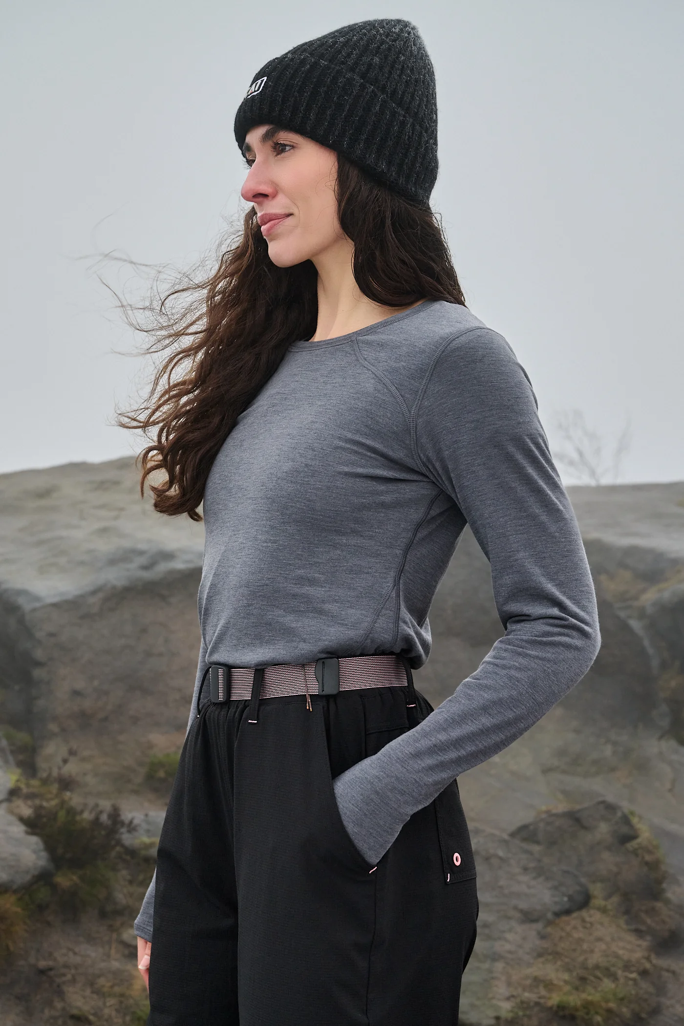 Essence Long Sleeve Baselayer - Grey Marl - Image 4