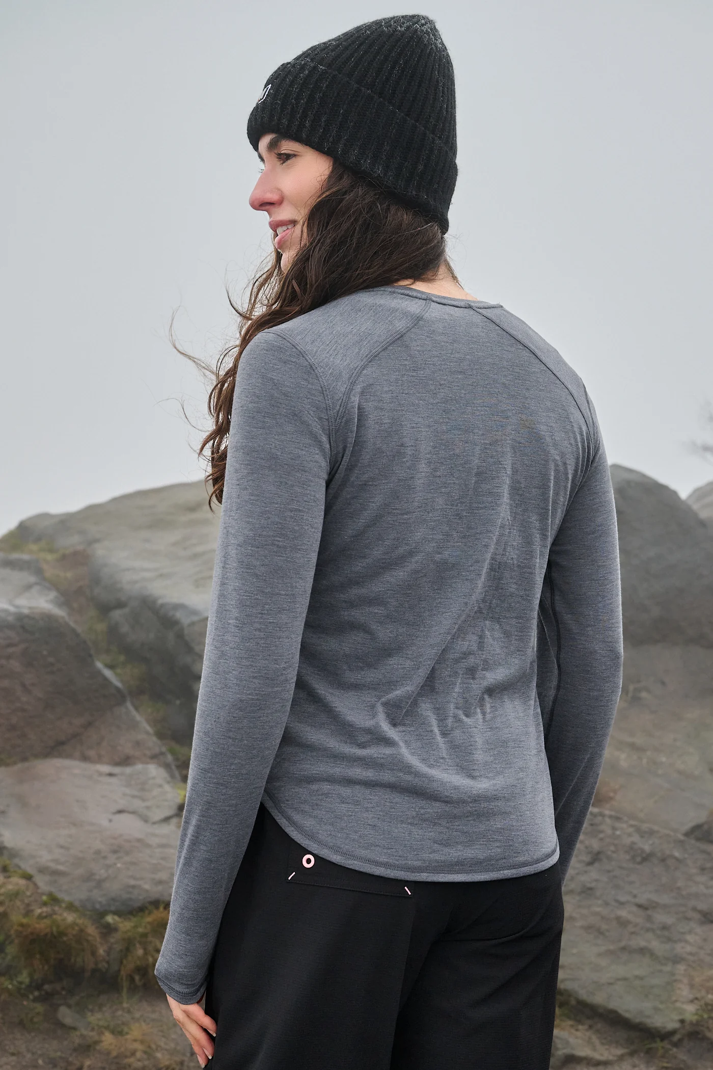 Essence Long Sleeve Baselayer - Grey Marl - Image 6