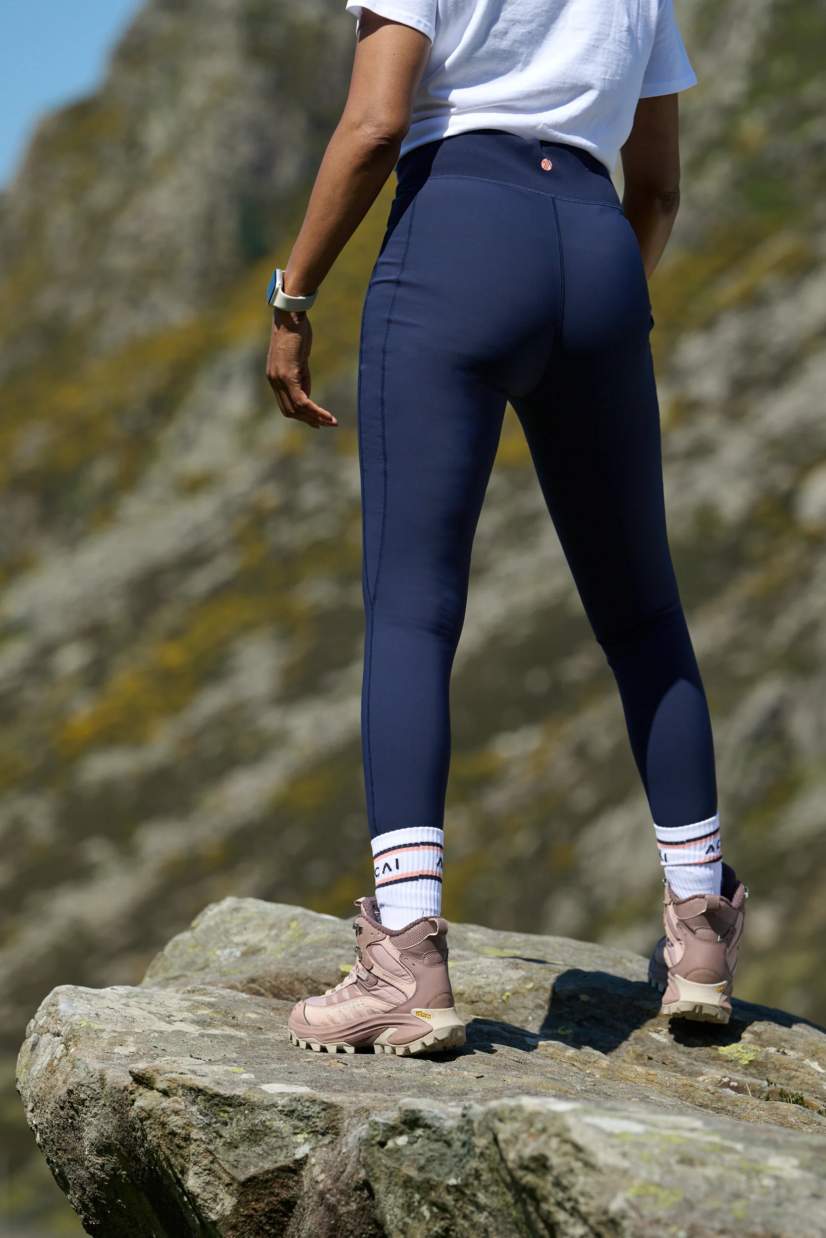 Shower Resistant Softshell Leggings - Deep Navy - Image 4