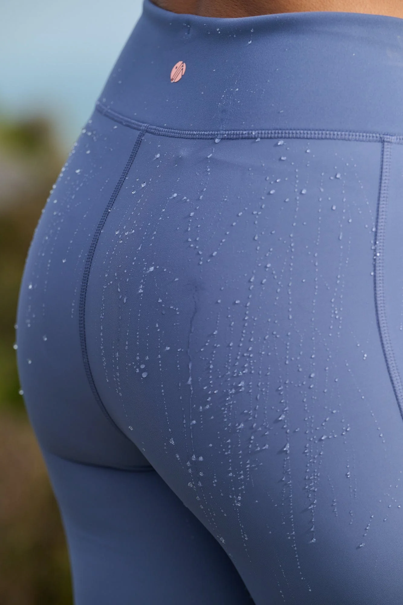 Shower Resistant Softshell Leggings - Nightshadow Blue - Image 4
