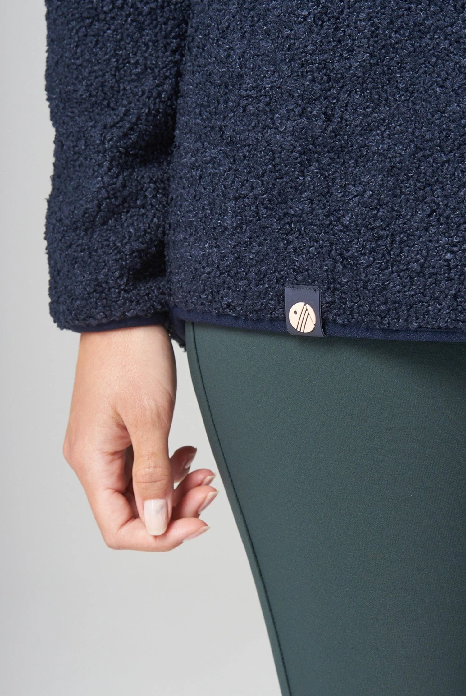 Windproof Fleece Hoodie - Deep Navy - Image 10