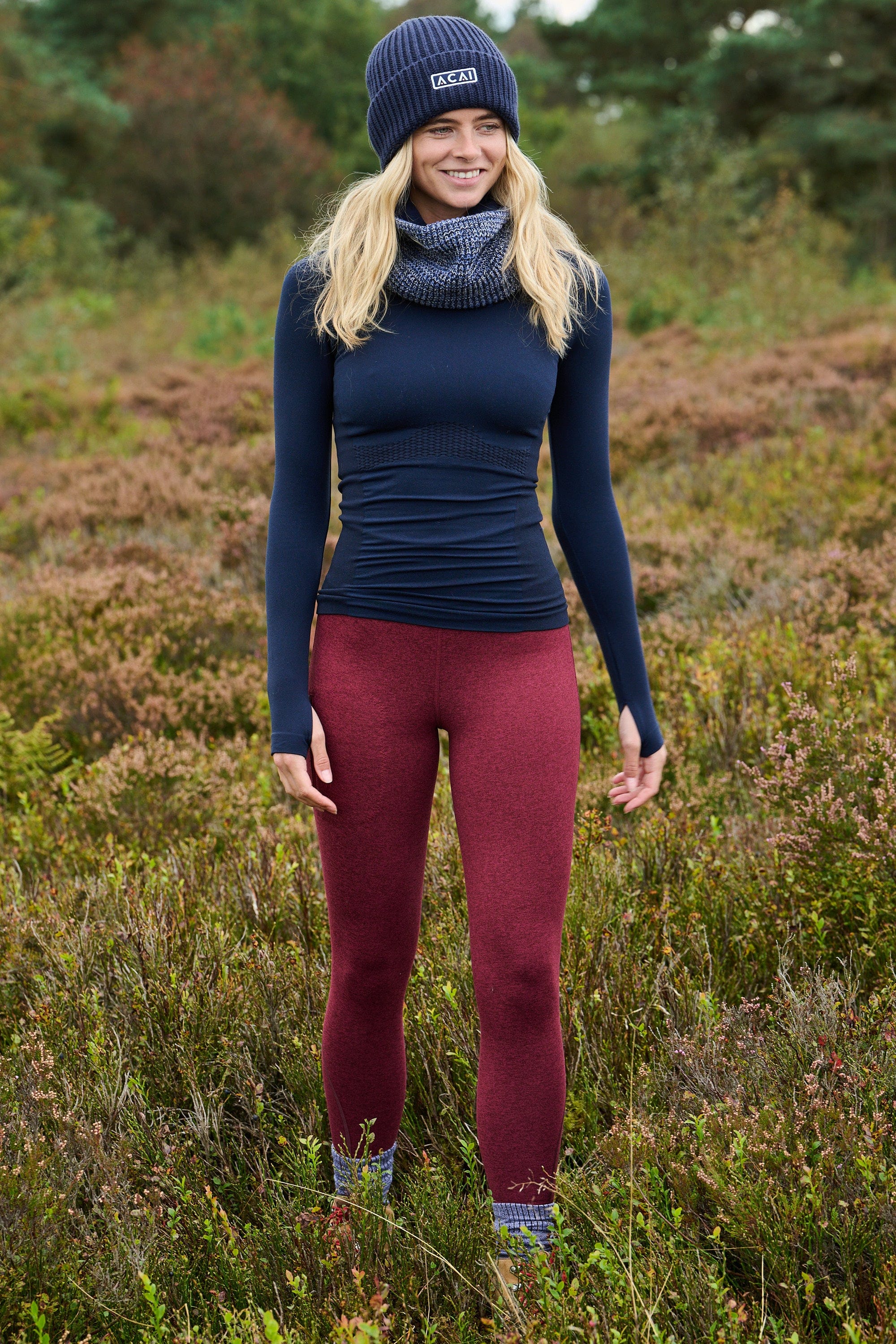 Thermal Outdoor Leggings - Full Length - Roasted Fig - Image 4