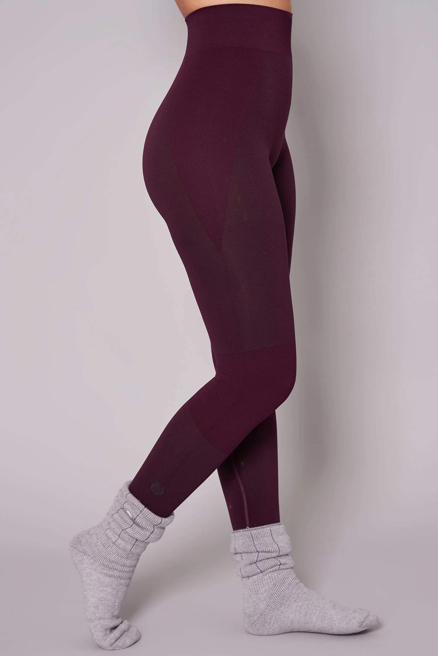 Thermal Seamless Base Layer Tights - Aubergine - Image 5