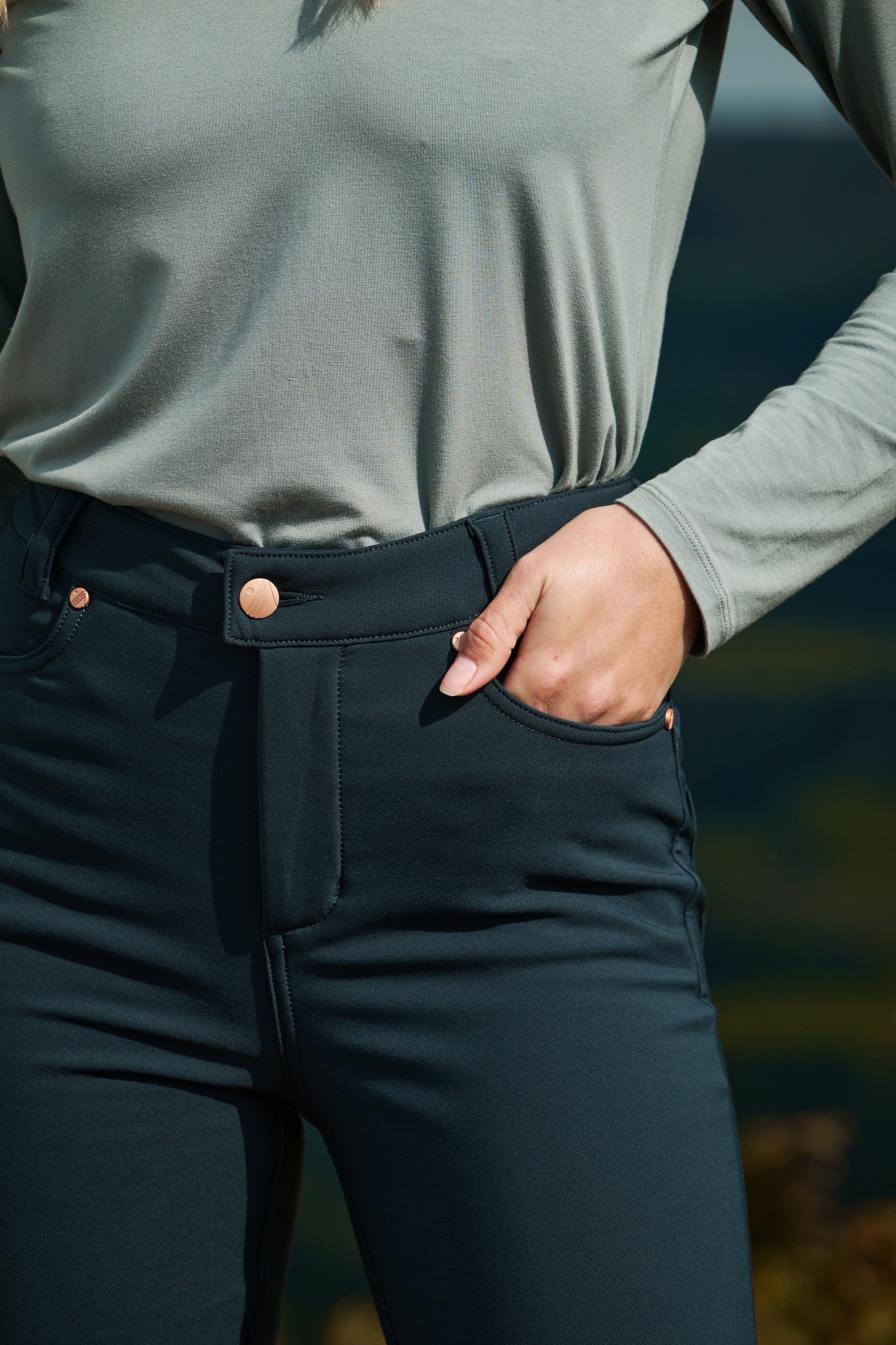 Thermal Skinny Outdoor Trousers - Evergreen - Image 11